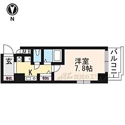 エステムコート京都烏丸3ジャパニズム 1Kの間取図画像