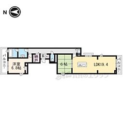 Comforza有隣 2LDKの間取図画像