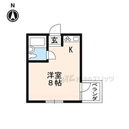 ビーハウス ワンルームの間取図画像