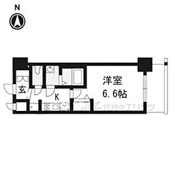 プレサンスTHEKYOTO澄華 1Kの間取図画像