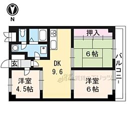 エスポワール京都 3LDKの間取図画像