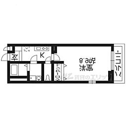ソレイユ・野色 1Kの間取図画像