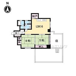 カームネス 2LDKの間取図画像