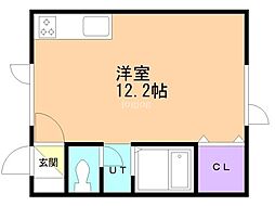 メゾン花園 ワンルームの間取図画像