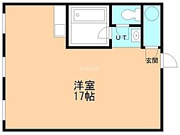 プルミエ・ブラン ワンルームの間取図画像