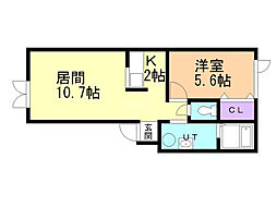 CLASS2 1LDKの間取図画像