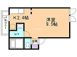 LaFlora2 1Kの間取図画像