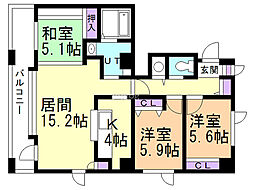 ロイヤルハイツさくら&Plaza 3LDKの間取図画像