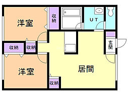 アプレーリ 2LDKの間取図画像