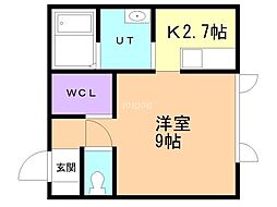 アルト 1Kの間取図画像