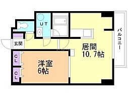 アイランドパレス1 1LDKの間取図画像
