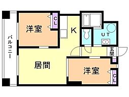 エターナルアイランドパレス 2LDKの間取図画像