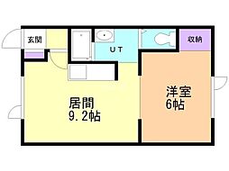 第36日研ハイツ 1LDKの間取図画像