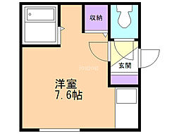 リバティとん田 ワンルームの間取図画像