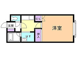 ガーデンハイム 1Kの間取図画像