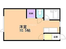 コーポ文京3 ワンルームの間取図画像