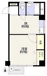 ミツトシ旗の台ハイツ 1DKの間取図画像