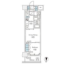 東京メトロ半蔵門線 押上駅 徒歩10分の賃貸マンション 2階2Kの間取り