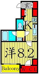 東京メトロ半蔵門線 押上駅 徒歩8分の賃貸マンション 10階1Kの間取り