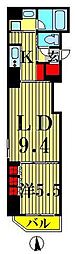東京メトロ半蔵門線 錦糸町駅 徒歩12分の賃貸マンション 8階1LDKの間取り