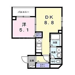 間取図画像 1DK