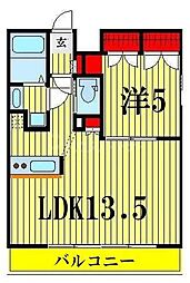 レジディア錦糸町 1LDKの間取図画像