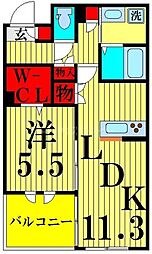 NOBLESSE隅田川 1LDKの間取図画像