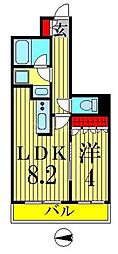 プロスペクト恩賜公園 1LDKの間取図画像