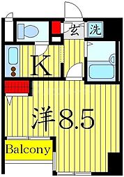 ガーラプレイス錦糸町 1Kの間取図画像