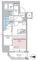 Urbanex錦糸公園 1LDKの間取図画像
