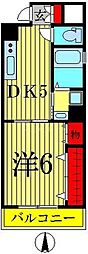 RivedePierre 1DKの間取図画像
