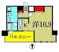 Panache ワンルームの間取図画像