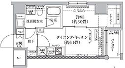 ティモーネ押上イースト 1DKの間取図画像