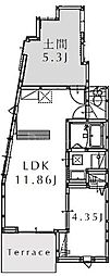 Leon 1SLDKの間取図画像
