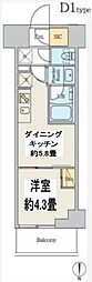 墨田区吾妻橋2丁目マンション 1DKの間取図画像