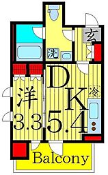 ミリアレジデンス両国 1DKの間取図画像