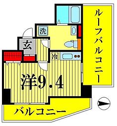 クロスレジデンス清澄白河 ワンルームの間取図画像