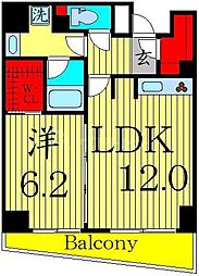 パークアクシス押上・隅田公園 1LDKの間取図画像