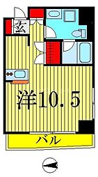 カスタリア森下2 ワンルームの間取図画像
