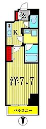 フレールコート錦糸公園 1Kの間取図画像