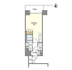 LIGHTTERRACE錦糸町 ワンルームの間取図画像