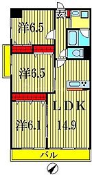 S-FORT亀戸 3LDKの間取図画像