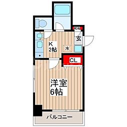 モンシェール吾妻橋 1Kの間取図画像