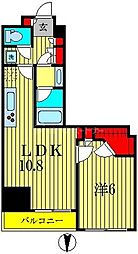 パークアクシス錦糸町レジデンス 1LDKの間取図画像