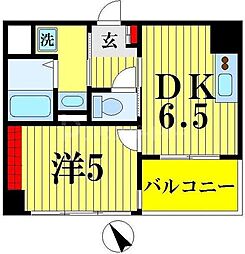 アピジ小梅向島 1DKの間取図画像