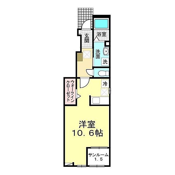 山口県下関市楠乃4丁目(賃貸アパート1R・1階・35.19㎡)の写真 その2