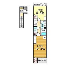 山口県下関市大字勝谷874-1（賃貸アパート1LDK・2階・43.79㎡） その2