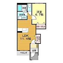 山口県下関市王司上町2丁目6-31（賃貸アパート1LDK・1階・44.53㎡） その2