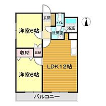 新ダイワビル 204 ｜ 山口県下関市彦島角倉町2丁目1-2（賃貸マンション2LDK・3階・52.48㎡） その2