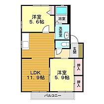 山口県下関市彦島老町3丁目2-10（賃貸アパート2LDK・2階・53.28㎡） その2